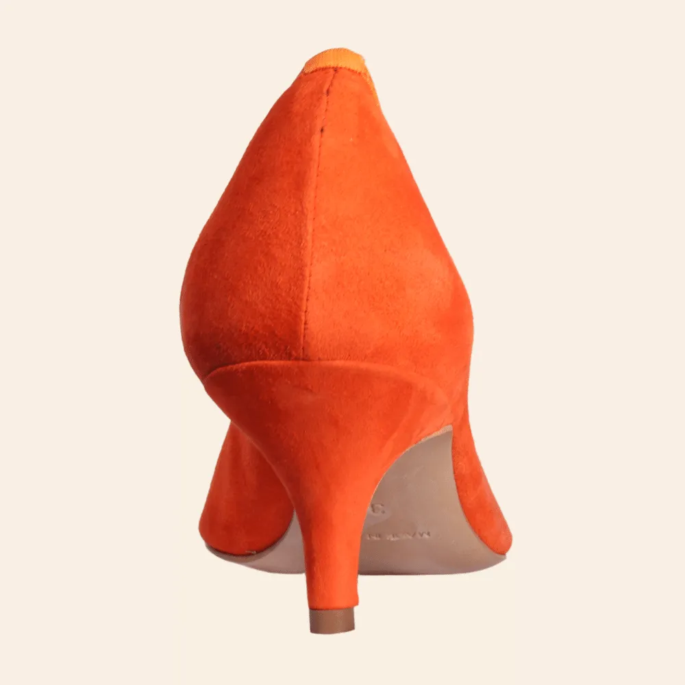 Ladies Genuine Suede Leather Classic Court Heel in Tinger by Aliverti (CR543)