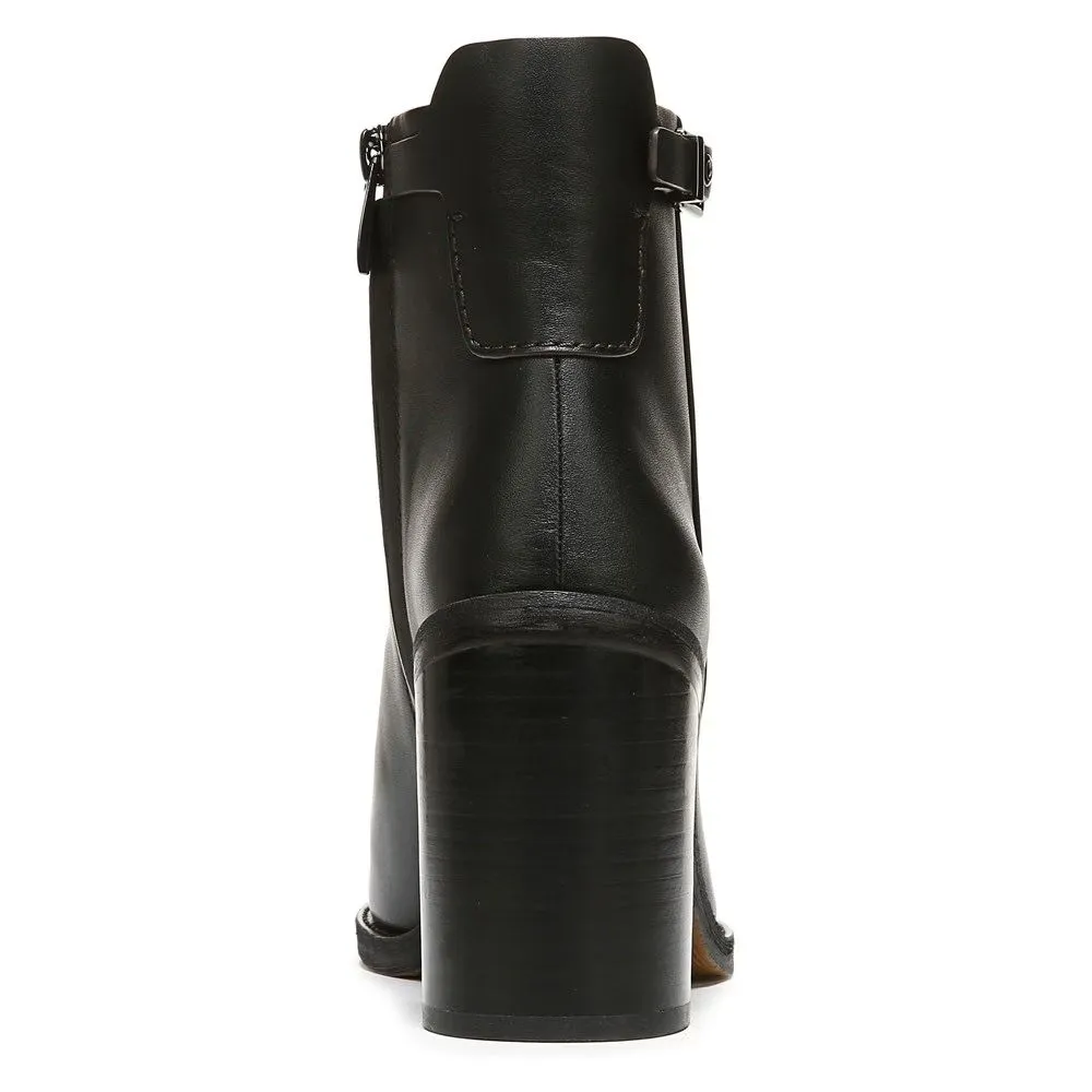 Rivet Black Leather Franco Sarto Ankle Boots