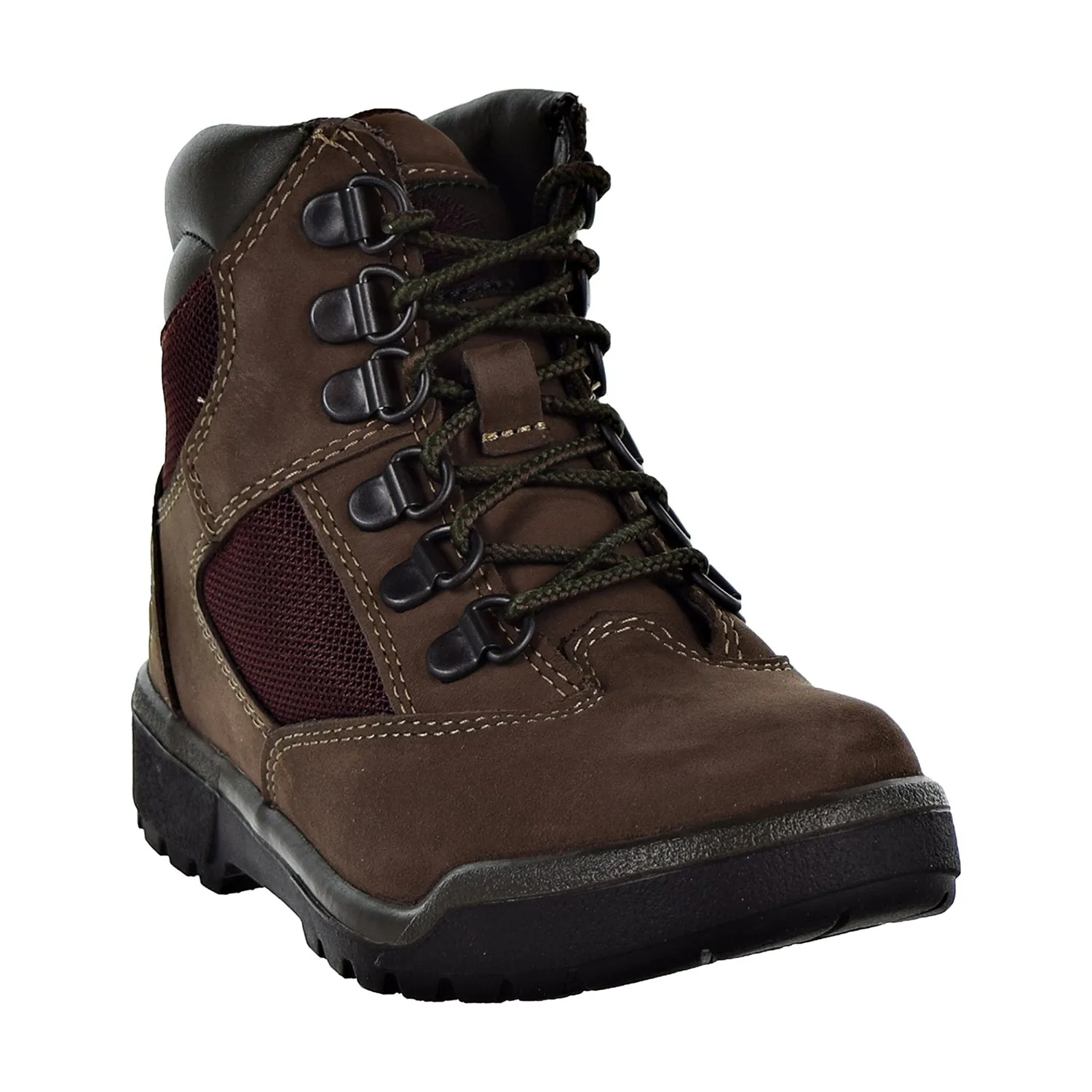 Timberland 6" Field Boot L/F Little Kids' Shoes Dark Brown Nubuck